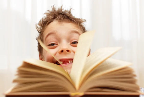 Boy with book — Stock Photo, Image