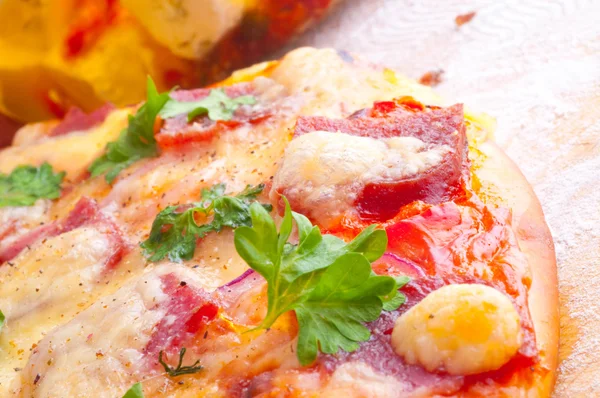 チーズとトマトのピザ — ストック写真