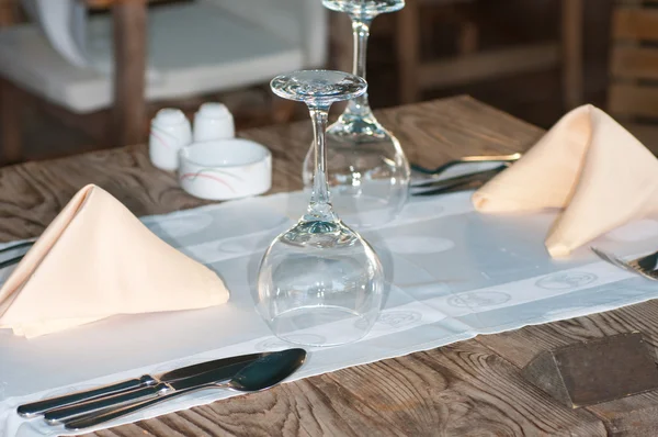 White Fine Table Setting — Fotografie, imagine de stoc