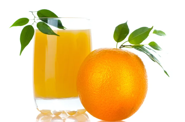 Orange with orange juice — Stock Photo, Image