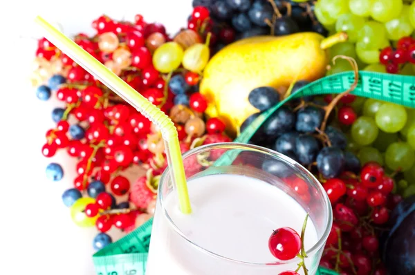 Dairy cocktail with berries. — Stock Photo, Image