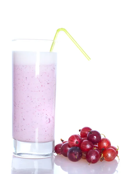 Dairy cocktail with berries. — Stock Photo, Image