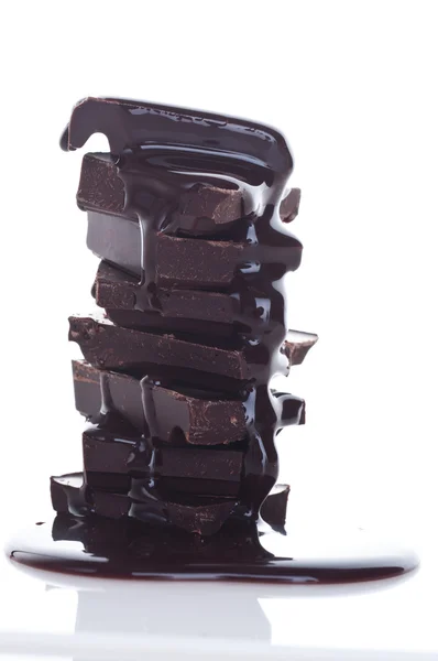 Čokoládu na světlém pozadí — Stock fotografie