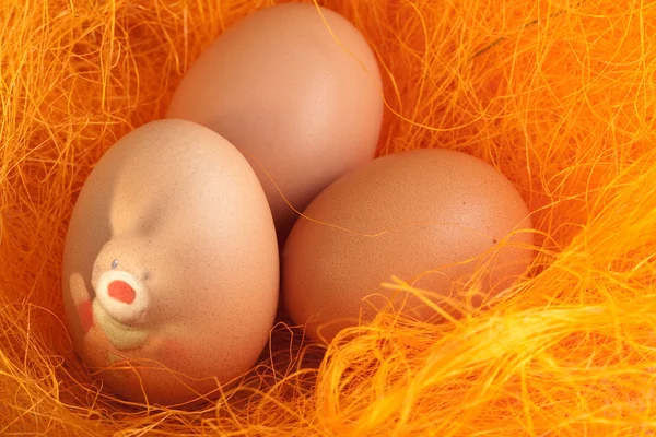 stock image Easter eggs with hare