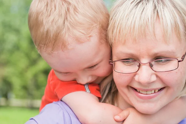 Portrait of mother and son — Stock Photo, Image