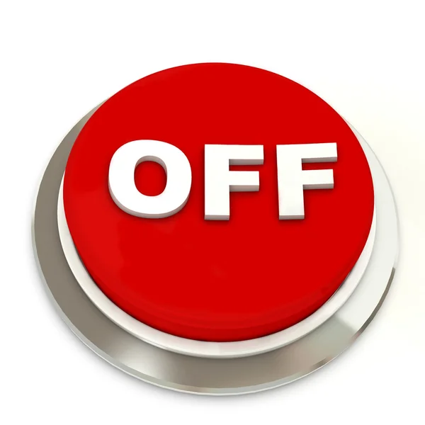Roter Knopf mit ausgeschaltetem Text — Stockfoto