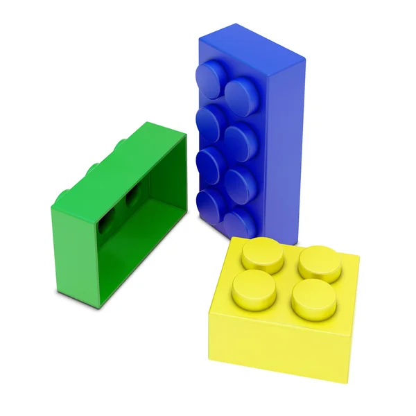 Renkli çocuk bloklar 3d model — Stok fotoğraf