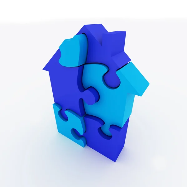 住宅市場のパズル — ストック写真