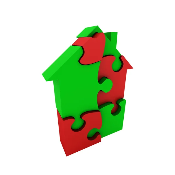 Huis markt puzzel — Stockfoto