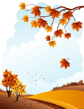 Autumn landscape clipart