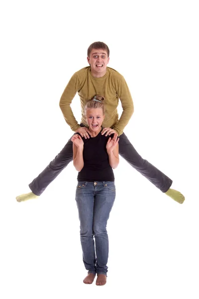 stock image Boy and girl have fun