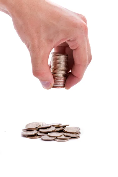 stock image Cent drop in hands