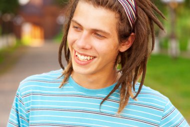 Young man with dreadlocks clipart