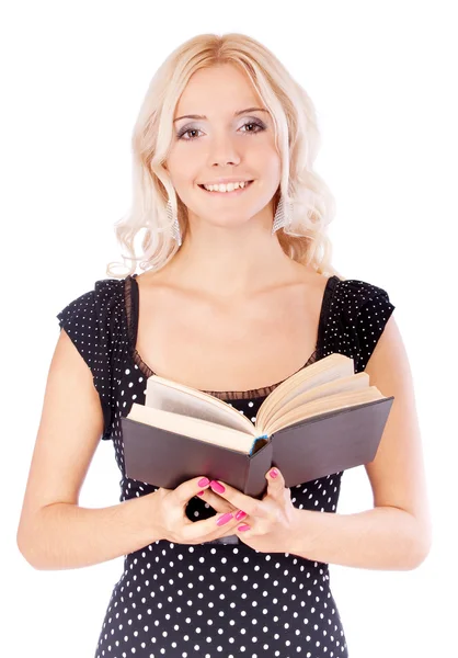 Young student with textbook — Stock Photo, Image