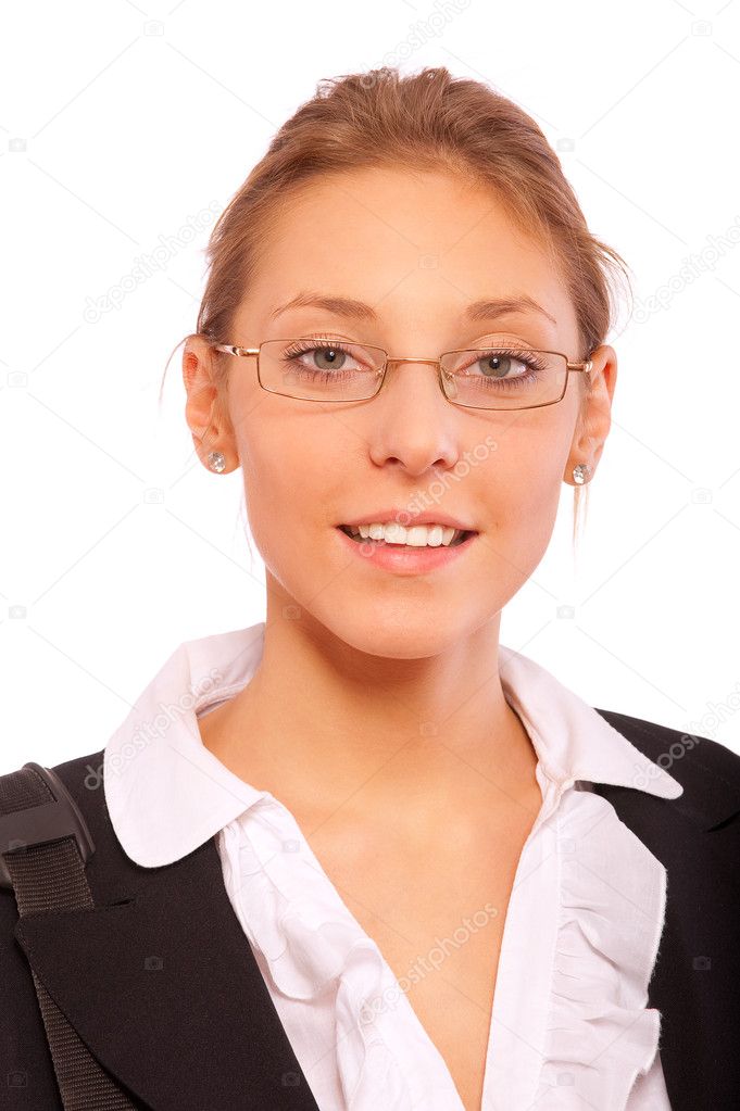 Girl-student in glasses