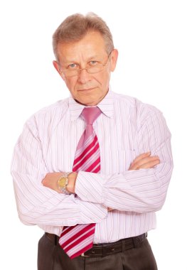 Portrait of senior business man clipart