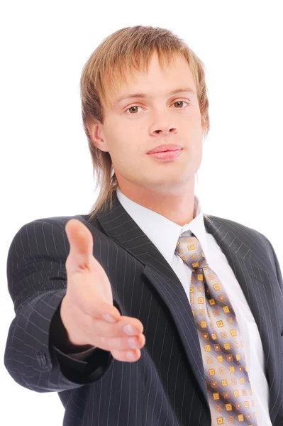 Young business man ready to set a deal — Stock Photo, Image