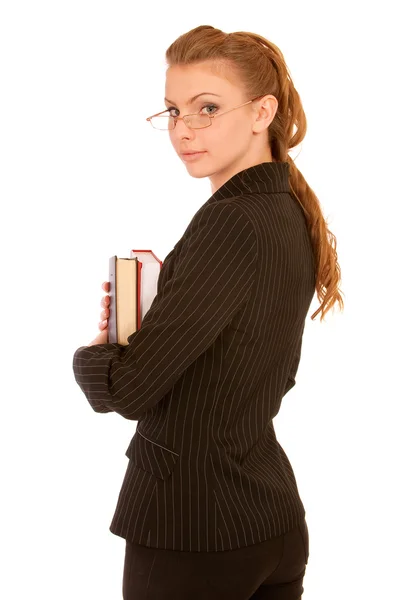 Young student holding books — Stock Photo, Image