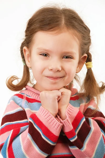 Portrét holčička zblízka — Stock fotografie