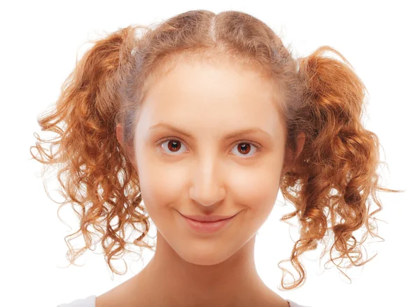 Πορτραίτο κοριτσιού με τα ponytails — Φωτογραφία Αρχείου