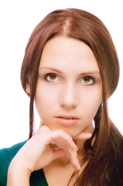 Porträt eines Mädchens mit lockeren Haaren — Stockfoto
