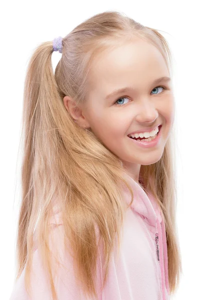 Portret van jonge mooie schoolmeisje — Stockfoto