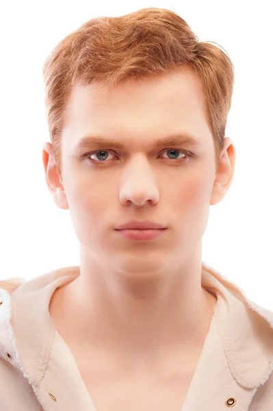 Retrato de jovem homem de cabelos justos — Fotografia de Stock