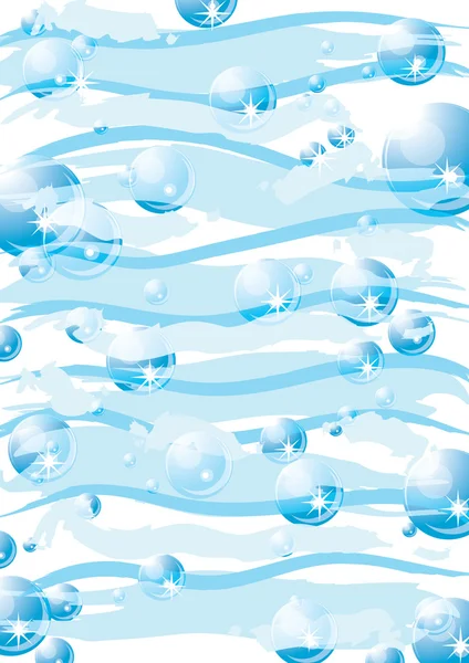 Blå anbud bakgrund med bubblor — Stock vektor