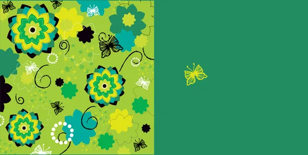 Carte florale avec place pour votre texte — Image vectorielle