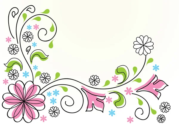 Carte florale tendre vectorielle — Image vectorielle