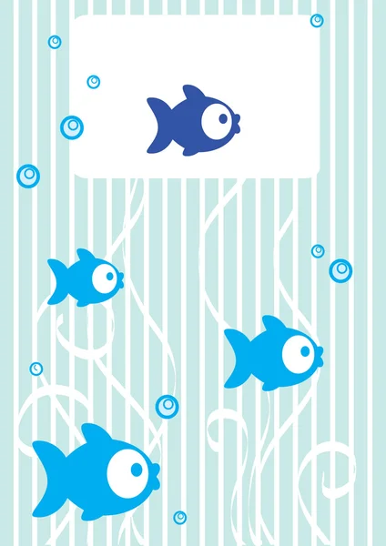 Fond tendre avec du poisson et endroit pour le texte — Image vectorielle