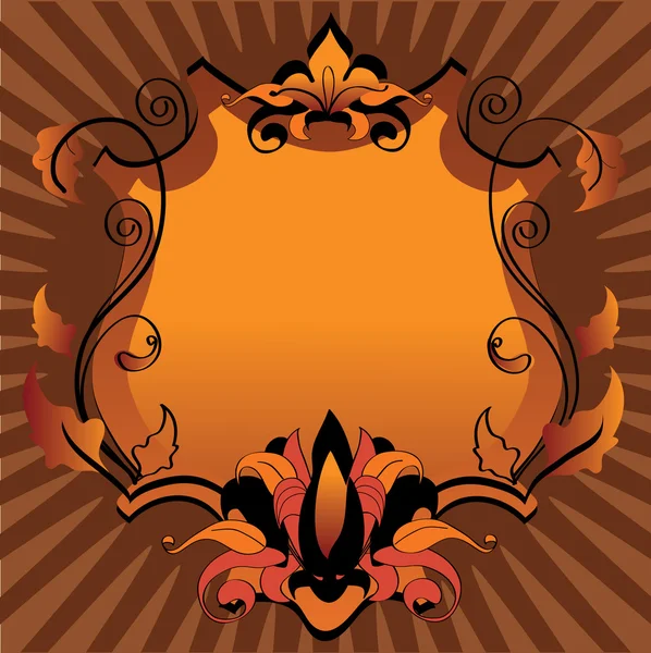 Bouclier orange — Image vectorielle
