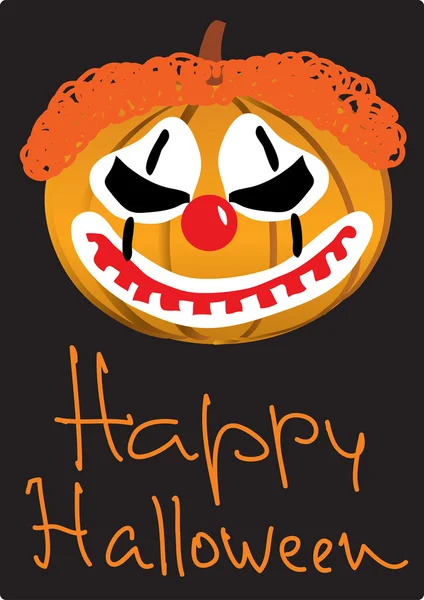 Clown - lykta, halloween illustration — Stock vektor