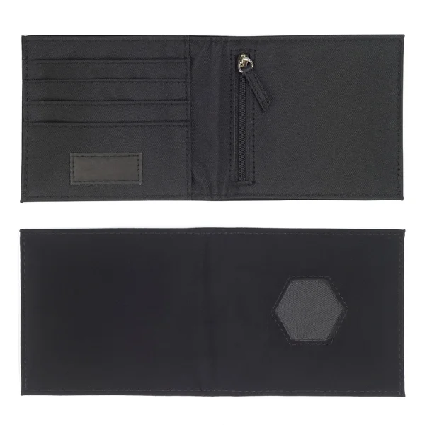 Czarne karty posiadacz portfela — Zdjęcie stockowe