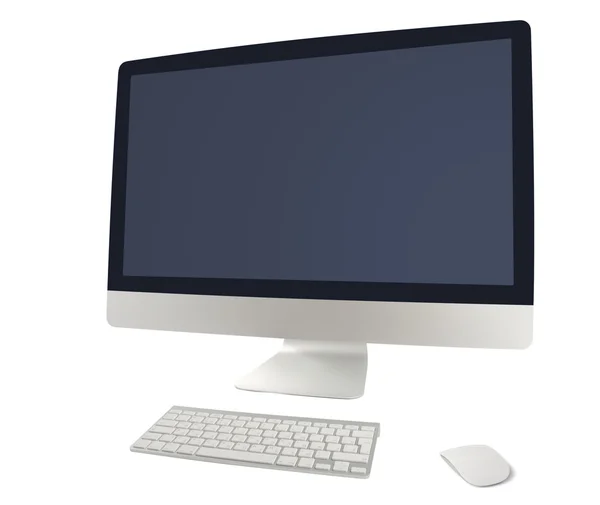 Stil dator med tangentbord och mus — Stockfoto