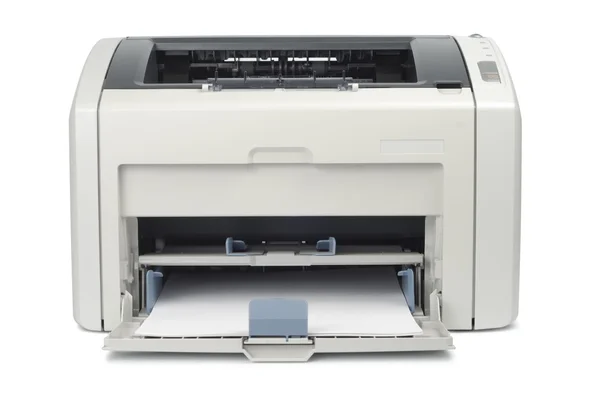 Impressora com frente de papel — Fotografia de Stock