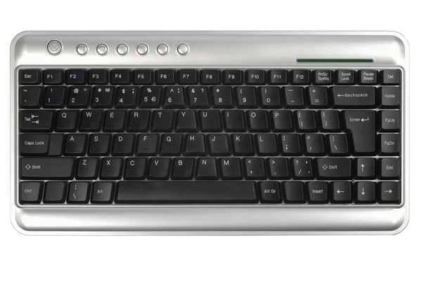 Чёрная металлическая клавиатура — стоковое фото
