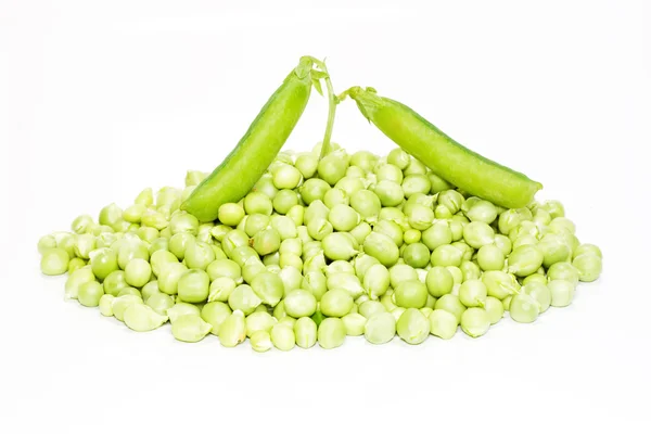 Gröna ärter med pods — Stockfoto