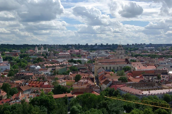 A régi Vilnius sity felülnézet — Stock Fotó