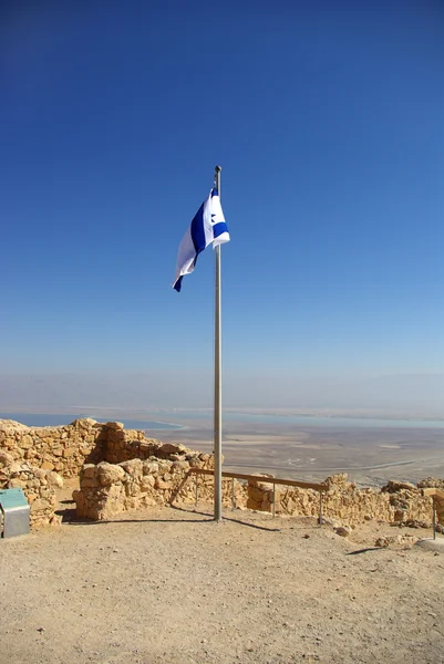 stock image View on Dead Sea from Masada fortress