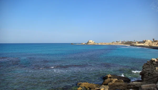 Ruínas do porto de Cesareia — Fotografia de Stock