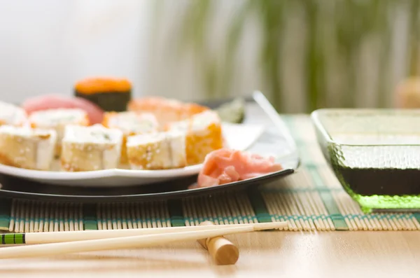 Sushi food on plate — Stock Photo, Image