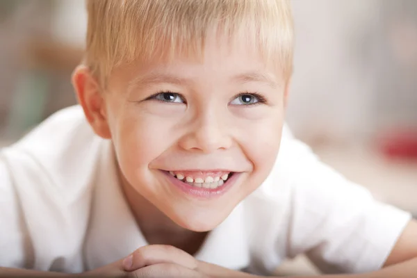 Portrait of a little loughing boy — Stock Photo, Image