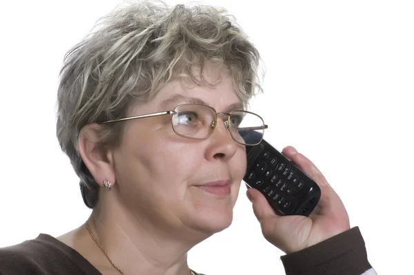 Mujer con teléfono — Foto de Stock
