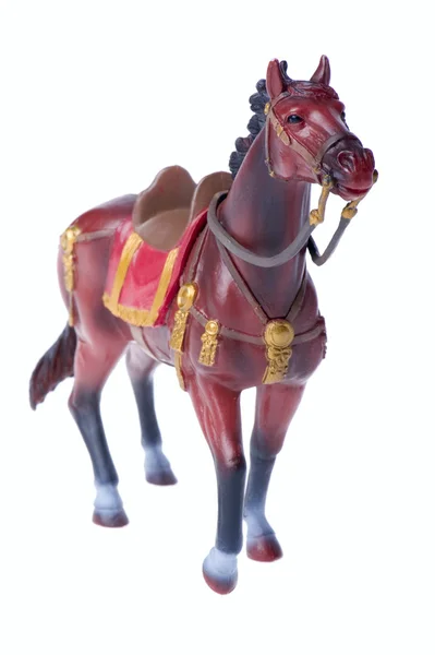 Hračka kůň na bílém pozadí — Stock fotografie