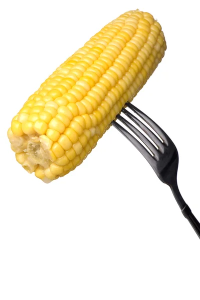 Mais auf Gabel — Stockfoto