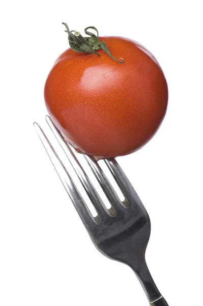 stock image Tomato on fork