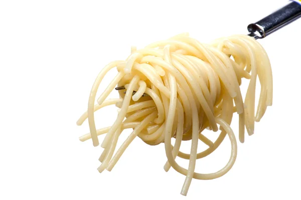 Espaguetis en tenedor — Foto de Stock