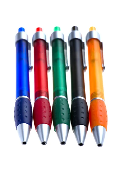 Färgad penna på nära håll — Stockfoto