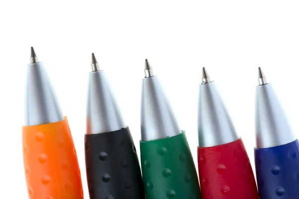Beyaz makro üzerinde renkli kalem — Stok fotoğraf